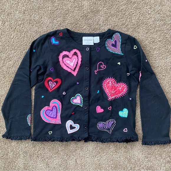 Michael Simon Sweaters - Michael Simon Vintage Heart Cardigan